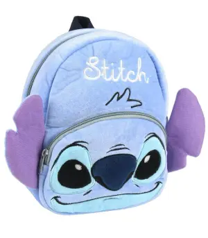 Плюшена раница с преден джоб за детска градина 22 см stitch