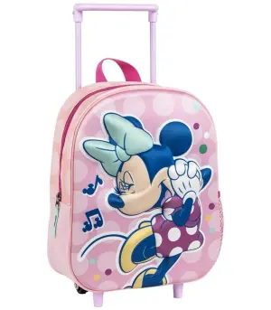Детска раница 3D с колелца minnie mouse