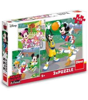 Детски пъзел mickey & minnie 3х55 части