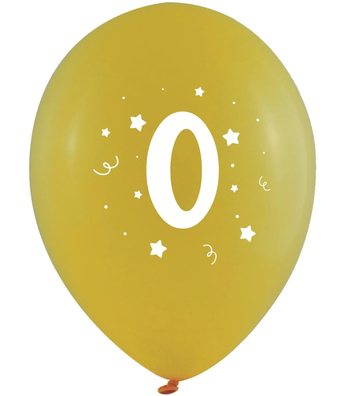 Балони 10 бр. 12" - 30 см с печат - цифра 0
