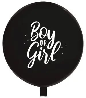 Балон гигант 60 см черен boy or girl