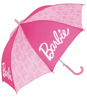 Детски чадър автоматичен barbie 3 цвята - Розов