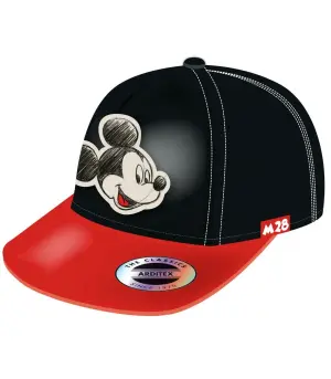 Юношеска шапка с козирка и бродерия mickey mouse 56/58