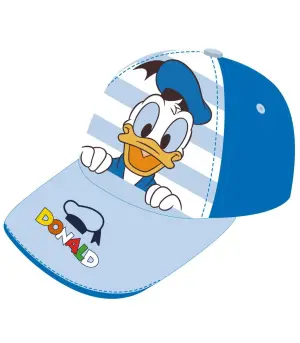 Бебешка шапка с козирка donald/pluto 44/46 - Светлосин