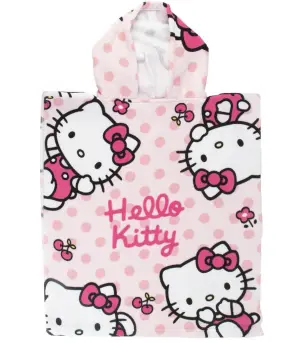 Детско хавлиено пончо hello kitty 50х111