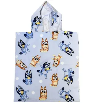 Детско хавлиено пончо bluey 50х115