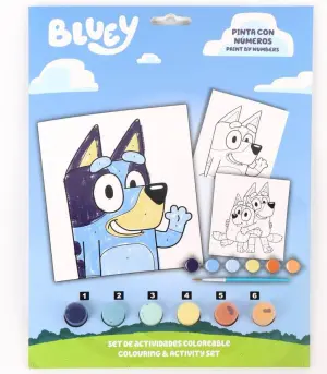 Детски комплект рисувай с числа bluey
