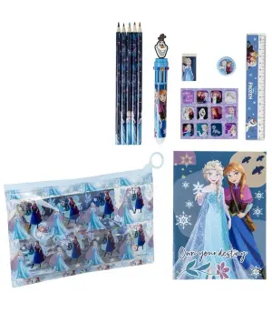 Книжка за рисуване + учeнически принадлежности в несесер frozen