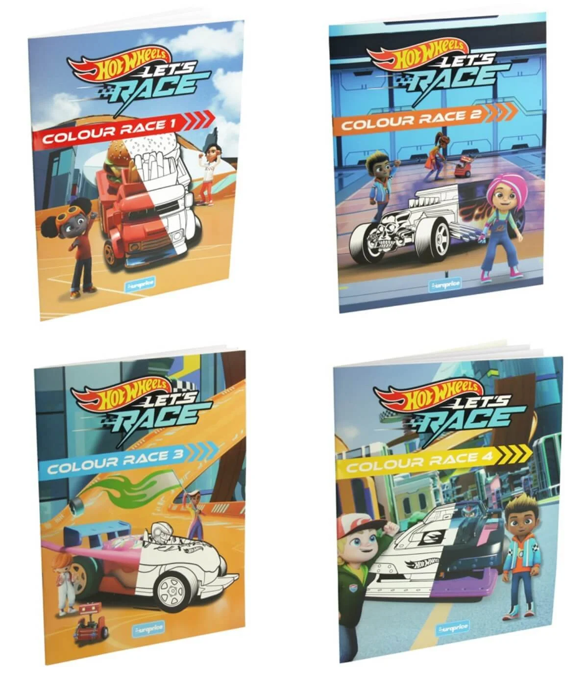 Книжка за оцветяване 24 стр. hot wheels 4 вида - Произволен/микс
