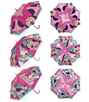 Детски чадър автоматичен полиестер minnie