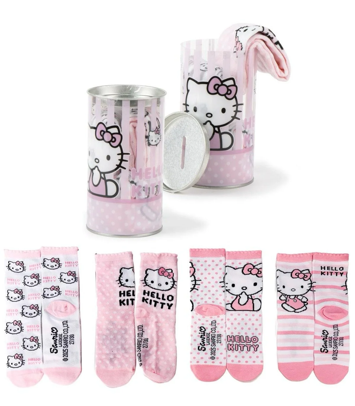 Детски чорапи 4 чифта в буркан 27-38 hello kitty