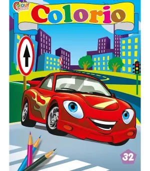 Книжка за оцветяване colorio 32 стр. 4 вида - Кола