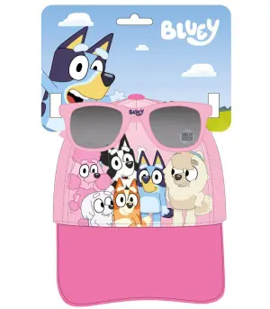 Детска шапка с козирка 53 см + слънчеви очила bluey