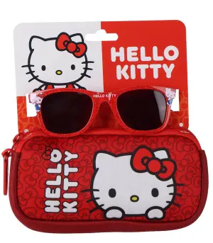 Детски слънчеви очила с калъф hello kitty