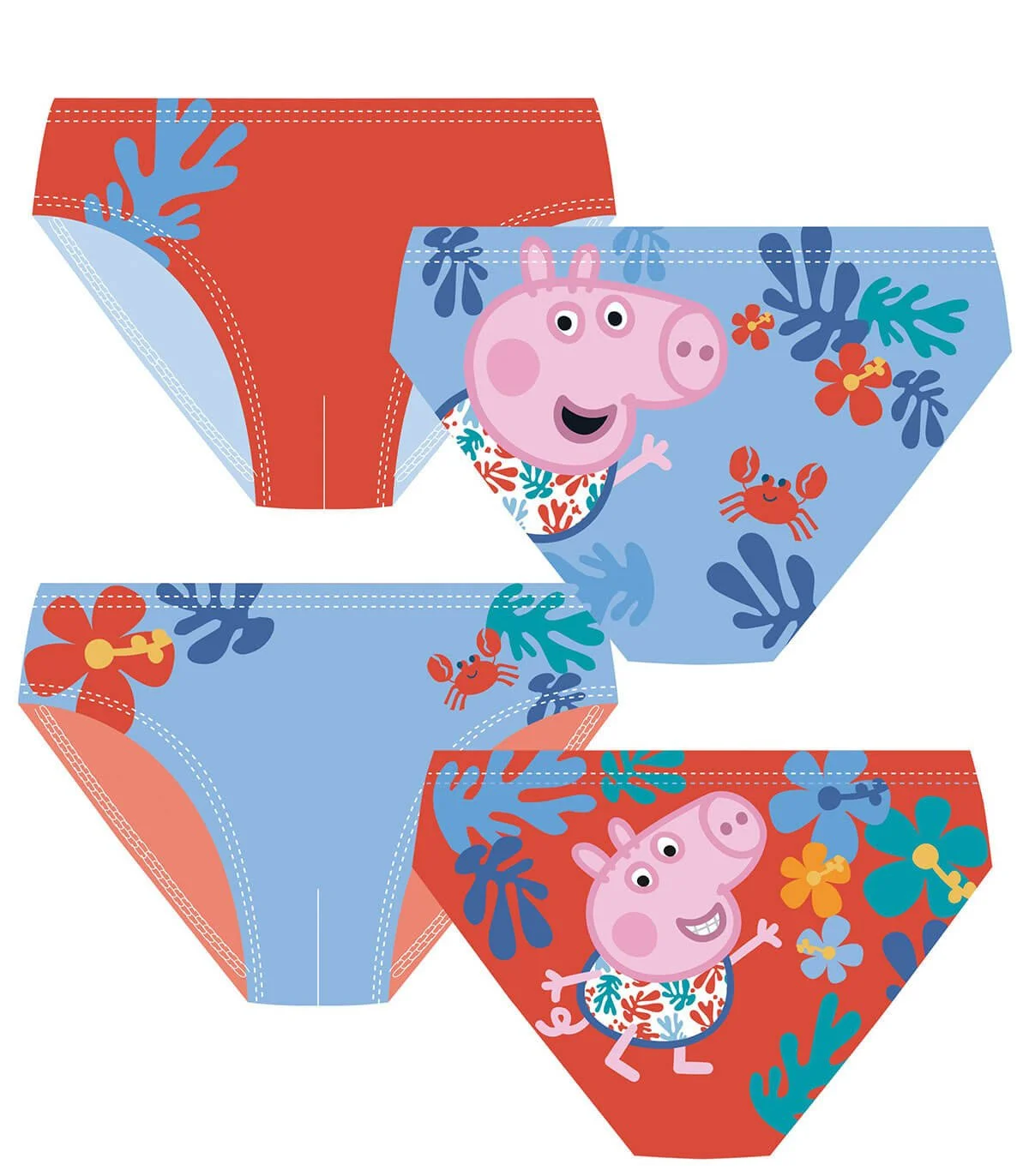 Детски бански слип peppa pig george 2-4-6 год. - 2 год.