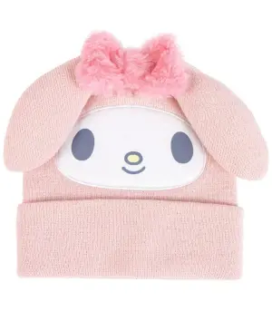 Детска зимна розова шапка hello kitty с уши
