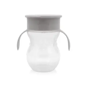 ЧАША НЕРАЗЛИВАЩА 360 ГРАДУСА СИВА 270ml с дръжки