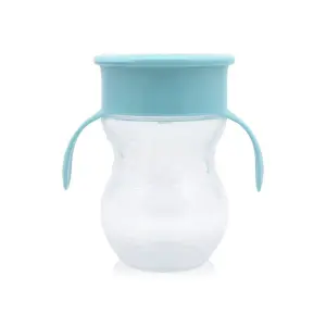 ЧАША НЕРАЗЛИВАЩА 360 ГРАДУСА СИНЯ 270ml с дръжки