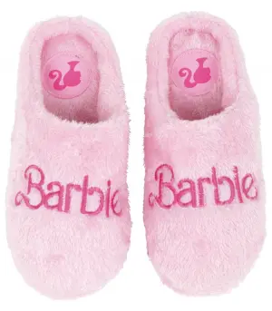 Плюшени домашни пантофи с бродерия barbie 36-41 - 37