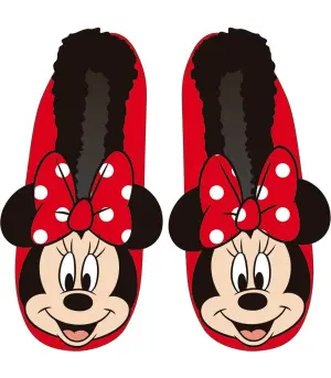 Детски 3D плюшени пантофи minnie червени 26-36 - Изберете размер