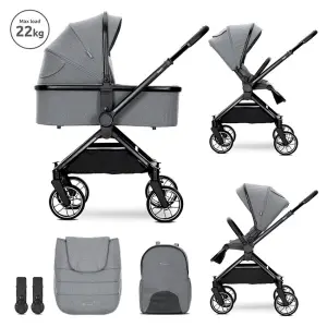 Д.КОЛИЧКА REYA 2in1 GREY до 22 кг кош за новороден