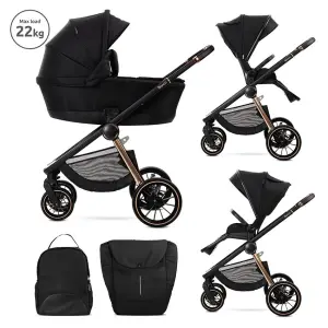 Д.КОЛИЧКА BIANCA BLACK 2 В 1 до 22кг + АДАПТОРИ