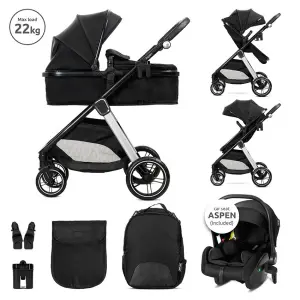 Д.КОЛИЧКА ASPEN BLACK 3в1 до 22кг с трансформираща