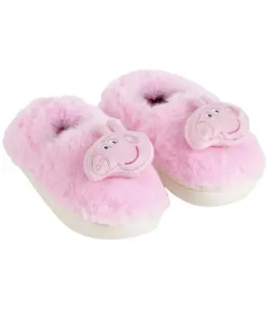 Детски плюшени пантофи 3D твърда подметка peppa pig 22-29 - Серия