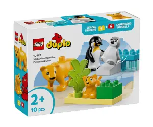 LEGO® DUPLO 10442 - Семействата на дивите животни: пингвини и лъвове