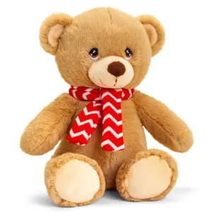 Keel Toys, Мече с шалче, плюшена коледна играчка, 25 см