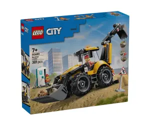 LEGO® City 60480 - Жълт багер със задна лопата