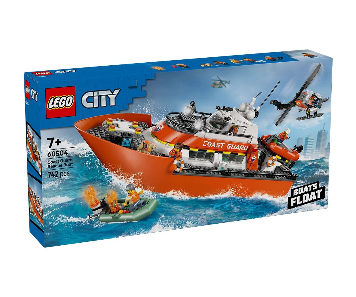 LEGO® City 60504 - Спасителен катер и хеликоптер на бреговата охрана