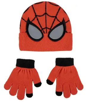 Детска шапка с ръкавици spiderman
