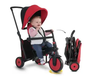 Smartrike - Сгъваема триколка 6-в-1 smartFold 300, червена