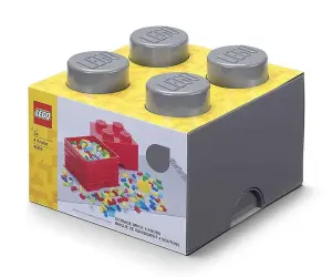 LEGO® Кутия за съхранение Тухличка 4, циментено сива