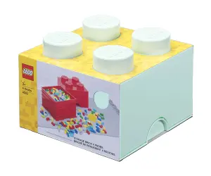 LEGO® Кутия за съхранение Тухличка 4, аква синьо