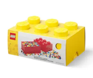 LEGO® Кутия за съхранение Тухличка 6, светло жълта