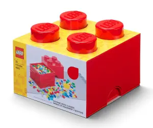 LEGO® Кутия за съхранение Тухличка 4, червена