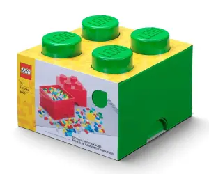 LEGO® Кутия за съхранение Тухличка 4, зелена