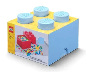 LEGO® Кутия за съхранение Тухличка 4, светло синя