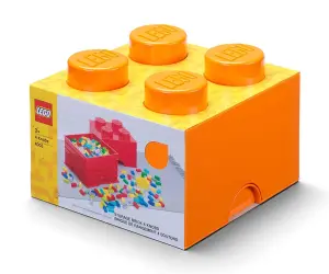 LEGO® Кутия за съхранение Тухличка 4, оранжевa