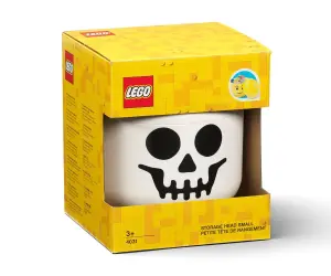 LEGO® Кутия за съхранение Глава (малка), скелет, бял