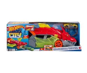 Hot Wheels - Транспортьор Дракон с количка