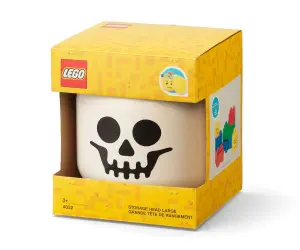 LEGO® Кутия за съхранение Глава (голяма), скелет, бял