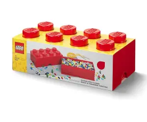 LEGO® Кутия за съхранение Тухличка 8, червена
