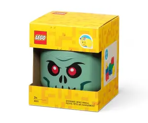 LEGO® Кутия за съхранение Глава (малка), скелет, зелен