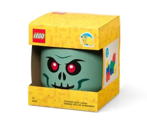 LEGO® Кутия за съхранение Глава (голяма), зелен скелет
