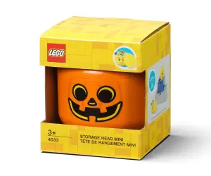 LEGO® Кутия за съхранение Глава (мини), тиква, оранжева