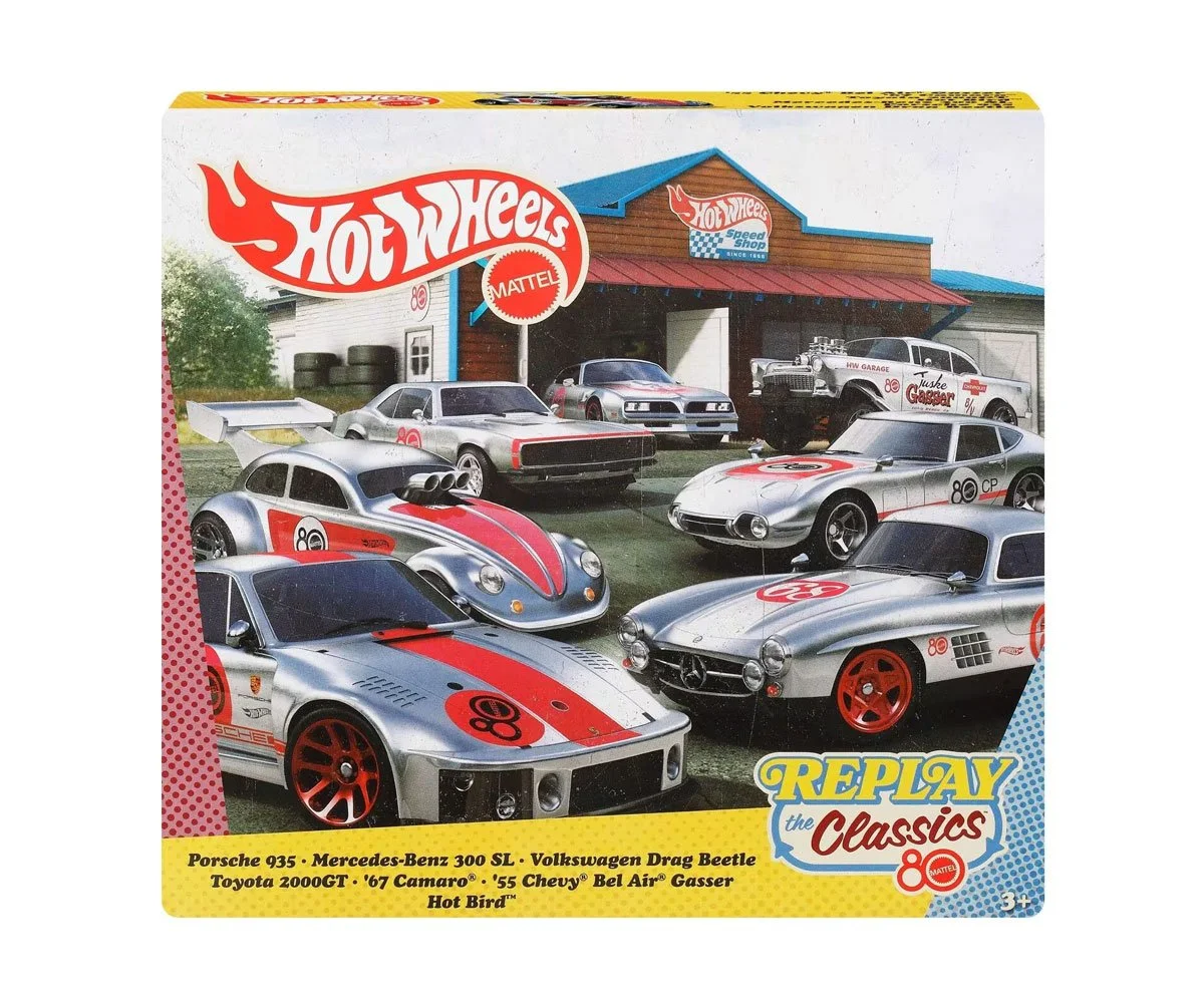 Hot Wheels - комплект от 7 колички, 80 години Mattel