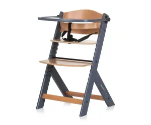 Chipolino-Дървено столче за хранене 2 в1"Tip Top"графит